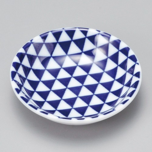 42914-521 山格子8㎝小皿 青|業務用食器カタログ陶里30号
