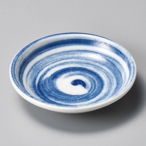 43120-201 濃青渦小皿|業務用食器カタログ陶里30号