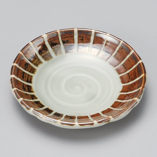 43237-491 益子サビ十草型入2.5皿|業務用食器カタログ陶里30号