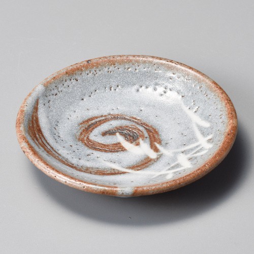 43501-181 銀志野芦(土物)丸3.5皿|業務用食器カタログ陶里30号