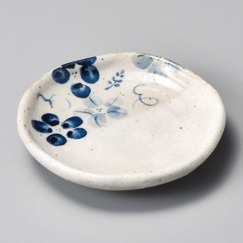 43502-321 雪化粧藍花3.3丸皿|業務用食器カタログ陶里30号