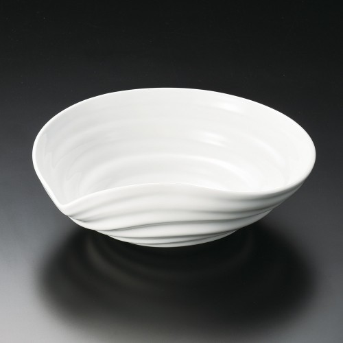 47235-461 白釉 ろくろ目片口5.5鉢|業務用食器カタログ陶里30号