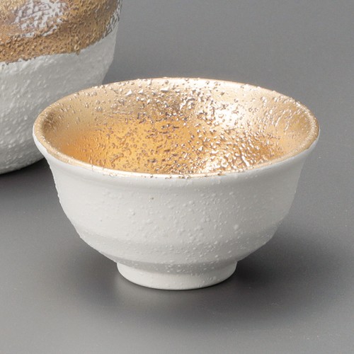 48030-581 金巻白粉引平盃|業務用食器カタログ陶里30号