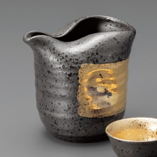48031-581 金巻黒吹冷酒器(大)|業務用食器カタログ陶里30号
