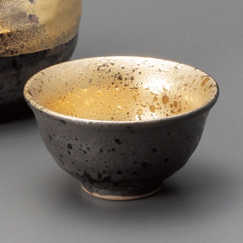 48033-581 金巻黒吹平盃|業務用食器カタログ陶里30号
