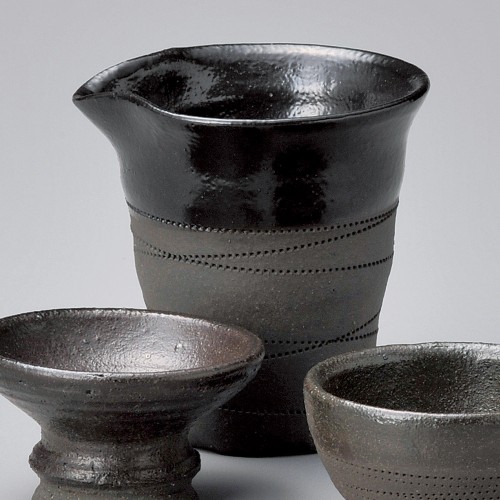 48113-331 南蛮黒釉冷酒器|業務用食器カタログ陶里30号