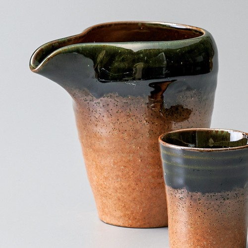 48334-581 伊賀織部冷酒器(大)|業務用食器カタログ陶里30号