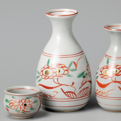 48450-331 赤絵花大徳利|業務用食器カタログ陶里30号