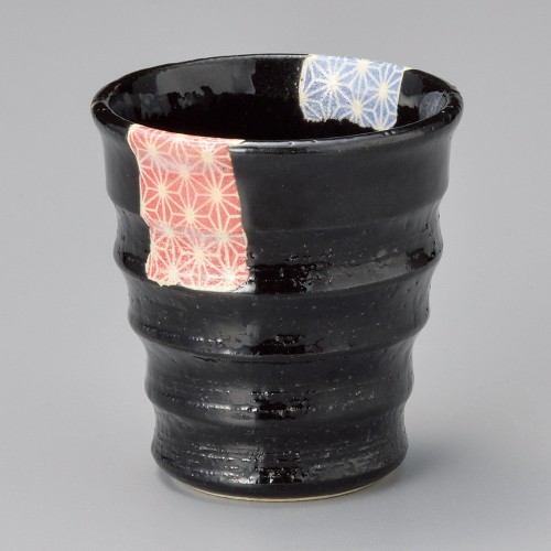 50616-151 黒釉麻の葉カップ|業務用食器カタログ陶里30号
