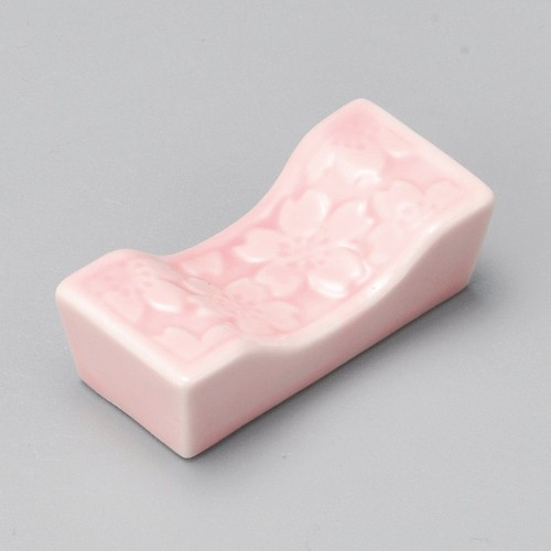 51247-291 ピンク桜長角箸置|業務用食器カタログ陶里30号