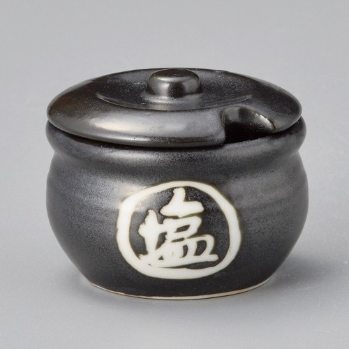 52628-101 カメ型塩入(黒)|業務用食器カタログ陶里30号