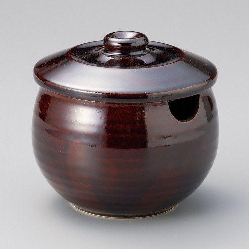 53120-581 黒飴釉薬味入口切|業務用食器カタログ陶里30号