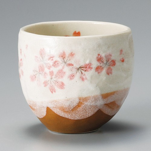 54712-341 平安桜(赤)腰丸カップ|業務用食器カタログ陶里30号