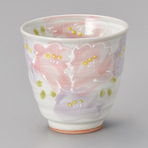 56028-151 花束湯呑ピンク|業務用食器カタログ陶里30号