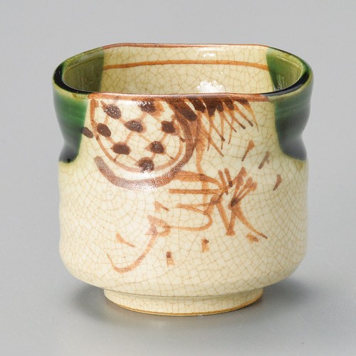 56235-451 織部沓型煎茶(手造り)|業務用食器カタログ陶里30号