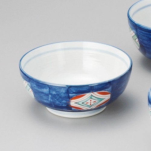 59004-181 染錦菱紋6.0平多用丼|業務用食器カタログ陶里30号