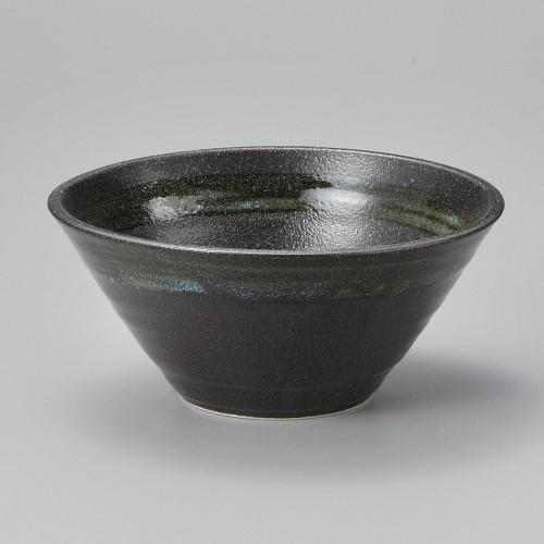 61115-331 輪(りん)黒水輪6.5寸麺鉢|業務用食器カタログ陶里30号