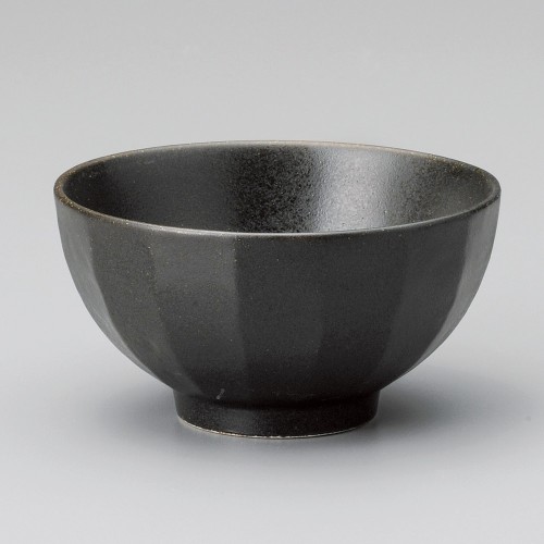 65103-601 色釉黒型入飯茶碗|業務用食器カタログ陶里30号