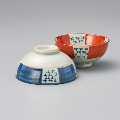 65452-491 市松飯碗(小)|業務用食器カタログ陶里30号