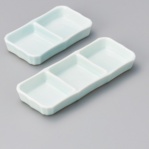 67826-411 青白磁3品皿(中)|業務用食器カタログ陶里30号