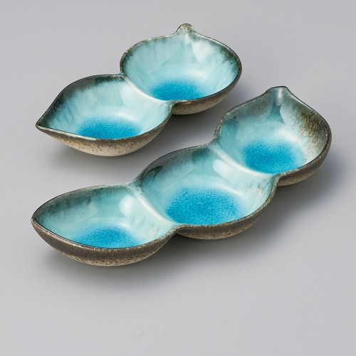 67904-051 ブルー豆三品皿|業務用食器カタログ陶里30号