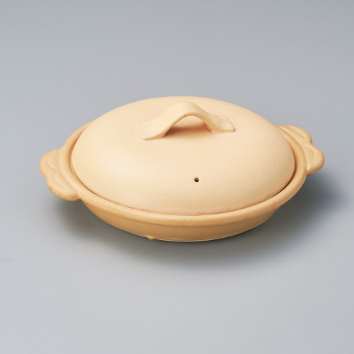 69731-461 クリーム釉(蓋付)とんかつ鍋|業務用食器カタログ陶里30号