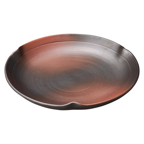 71110-451 備前焼締(強化) 三ツ押7.0皿|業務用食器カタログ陶里30号