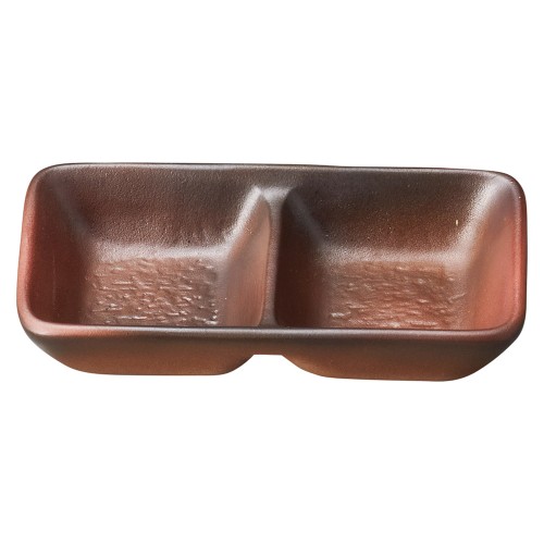 71129-451 備前焼締(強化) 二品盛|業務用食器カタログ陶里30号
