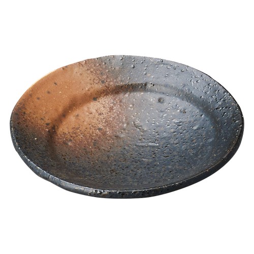 71215-221 黒備前吹き 月光9㎝丸皿|業務用食器カタログ陶里30号