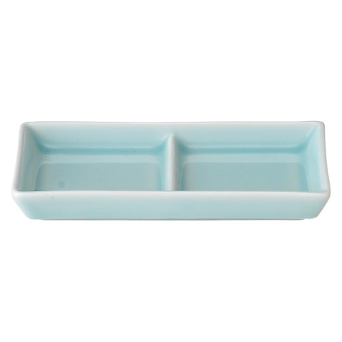 72239-251 青白磁唐草 二ツ仕切皿|業務用食器カタログ陶里30号
