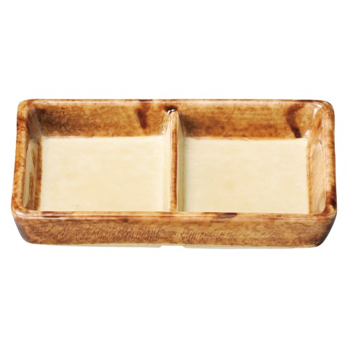 74140-331 黄金みのり 二ツ仕切皿|業務用食器カタログ陶里30号