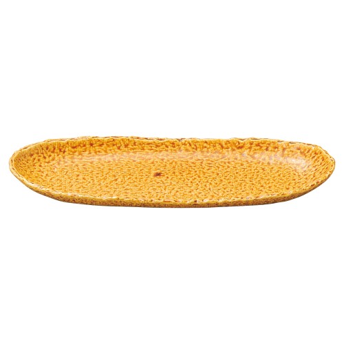 74704-461 強化 ナチュラル キャラメル 9.0楕円長皿(中)|業務用食器カタログ陶里30号