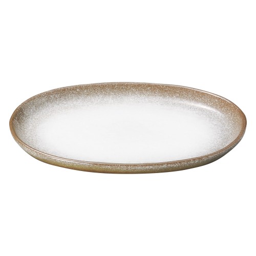 74814-461 強化 伊賀白吹 8.5小判皿|業務用食器カタログ陶里30号