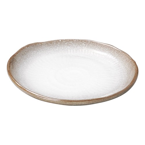 74817-461 強化 伊賀白吹 5.0楕円皿|業務用食器カタログ陶里30号