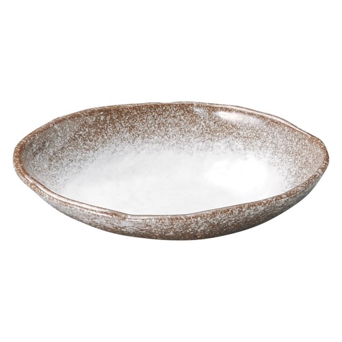 74829-461 強化 伊賀白吹 (楕円)5.0浅鉢|業務用食器カタログ陶里30号