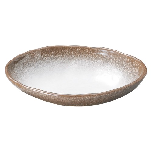 74830-461 強化 伊賀白吹 (楕円)6.0浅鉢|業務用食器カタログ陶里30号