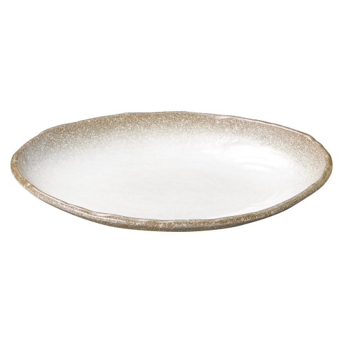 74832-461 強化 伊賀白吹 (楕円)10.0浅鉢|業務用食器カタログ陶里30号