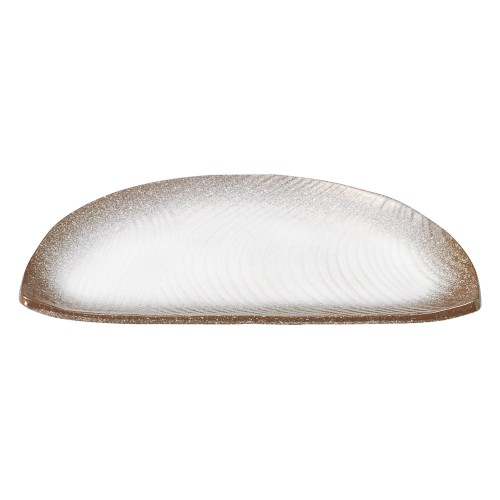 74838-461 強化 伊賀白吹 (波彫)8.0半月形皿|業務用食器カタログ陶里30号