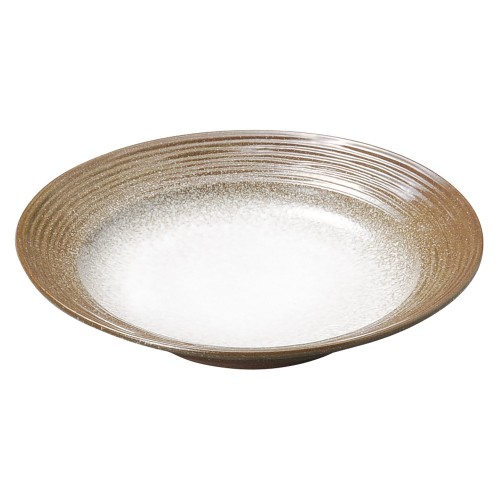74840-461 強化 伊賀白吹 (段付)6.0深丸皿|業務用食器カタログ陶里30号