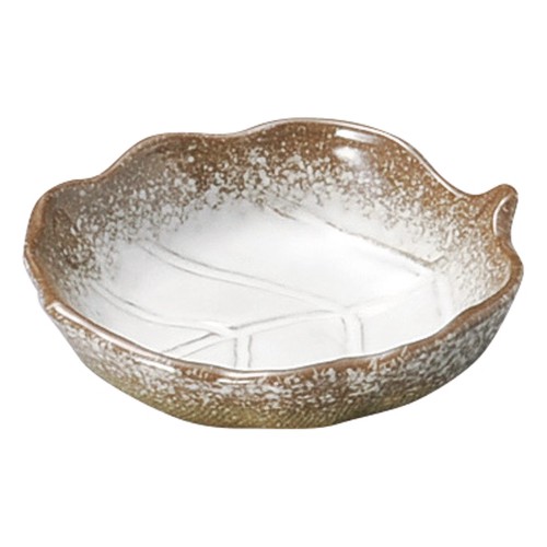 74923-461 強化 伊賀白吹 葉形小皿|業務用食器カタログ陶里30号