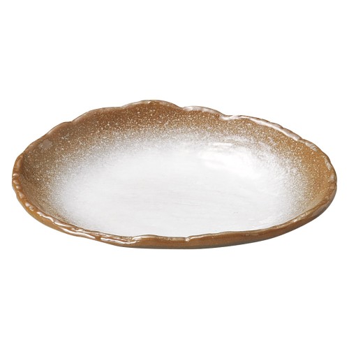 74924-461 強化 伊賀白吹 7.0変形刺身鉢|業務用食器カタログ陶里30号