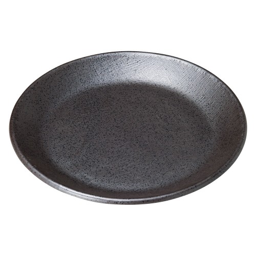 75122-461 強化 黒南蛮 (布目)7.5丸皿|業務用食器カタログ陶里30号
