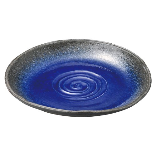 75344-461 強化 伊賀るり釉 7.0花形丸皿|業務用食器カタログ陶里30号