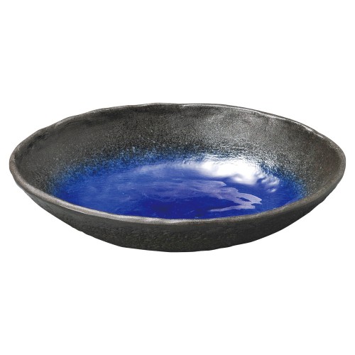 75347-461 強化 伊賀るり釉 (楕円)8.0鉢|業務用食器カタログ陶里30号