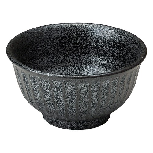 75654-461 黒御影 しのぎ5.5丼|業務用食器カタログ陶里30号