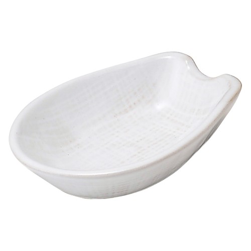 75875-461 乳白 小さじ受台|業務用食器カタログ陶里30号