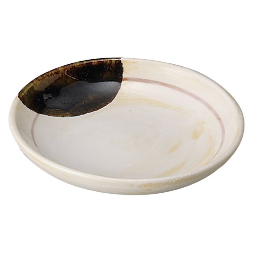 75930-461 織部掛筋 3.5丸皿|業務用食器カタログ陶里30号
