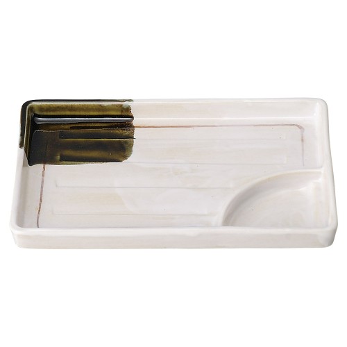 75932-461 織部掛筋 7.0仕切付長角皿|業務用食器カタログ陶里30号