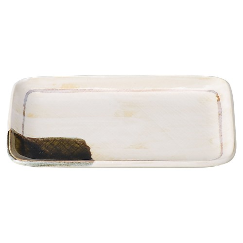 75935-461 織部掛筋 6.5撫角皿|業務用食器カタログ陶里30号