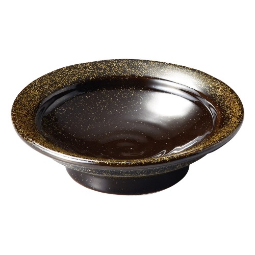76260-461 金彩天目 (リム付)4.0高台丸皿|業務用食器カタログ陶里30号